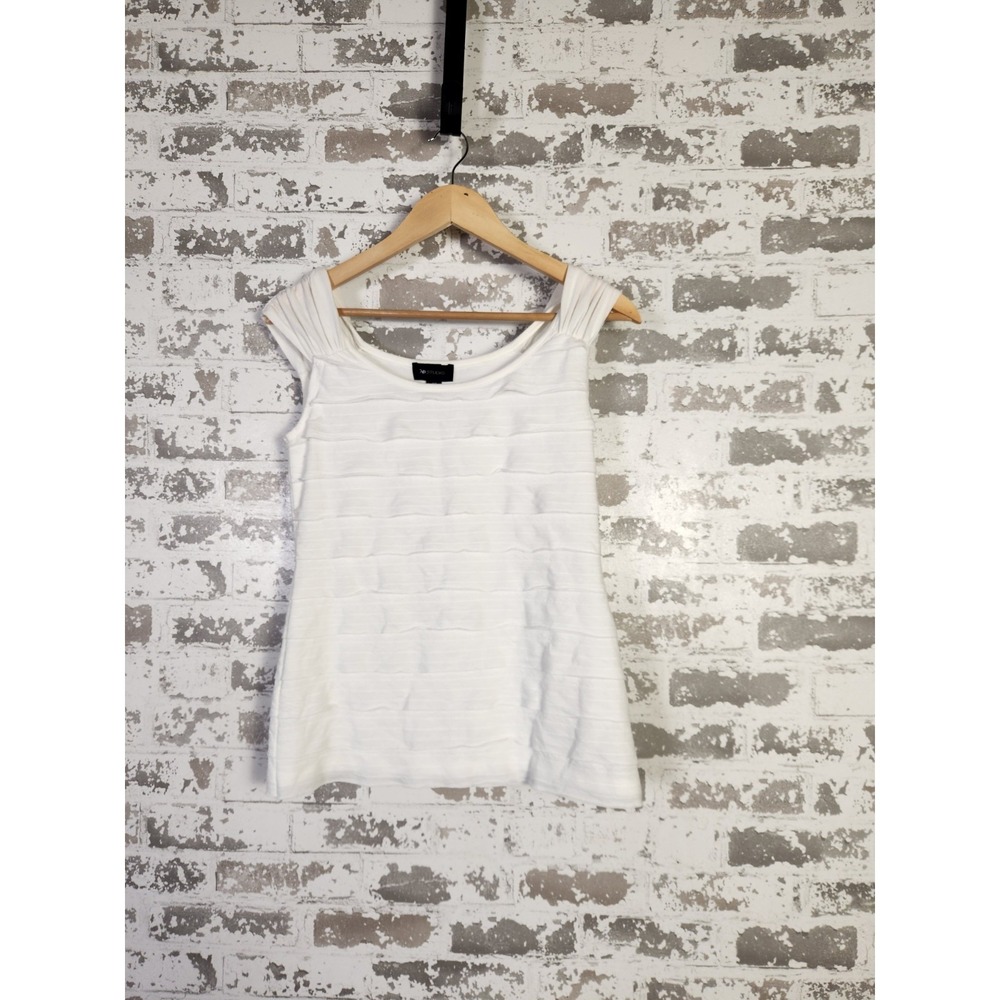 Y2K Tiered Ruffle Tank Top Size XS White Romantic Feminine Wedding